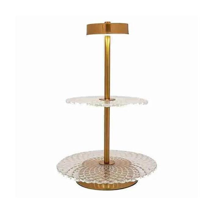 PIASTRA VETRO BASE LED USB H.40CM.